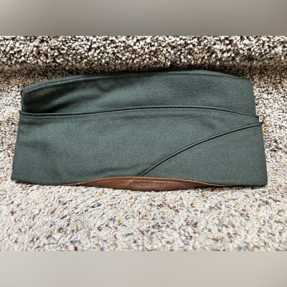 Vintage 1957 Army Garrison Wool Military Caps Green - Picture 5 of 6